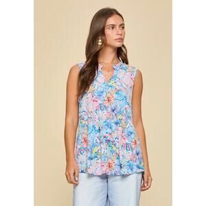 Dear Scarlett - Lizzy Floral Print Summer Tank Top - Small